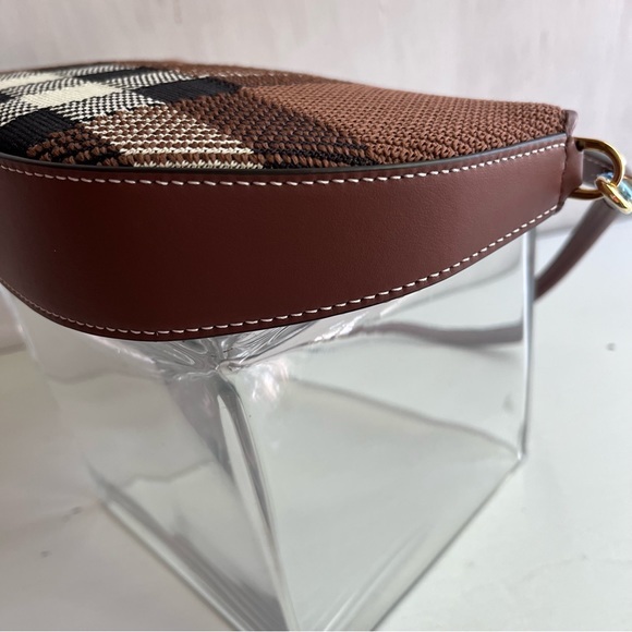 🔴SOLD🔴 BURBERRY Olympia Check Jacquard Pouch-Birch Brown - Picture 10 of 15